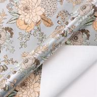 vintage floral wrapping paper roll - perfect for wedding, birthday, and holiday gifts - 30"x33' pearlized silver paper by wrapaholic logo