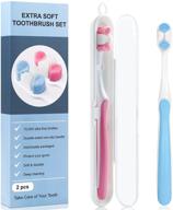 🦷 ultra gentle toothbrush with 15000 micro nano bristles for fragile and sensitive gums - upgrade 2 packs logo