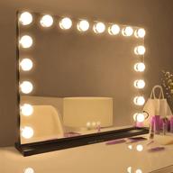 enhance your glamour: moon moon hollywood vanity mirror with adjustable led lights & lighted makeup table set logo