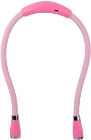 img 4 attached to SingHong LED Neck Book Light - USB Rechargeable, Hands-Free, 4 LED Bulbs, 4 Adjustable Brightness Levels - Ideal for Bedside Reading, Car Reading Lamp (Pink)