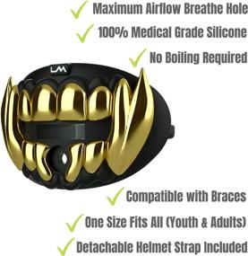 img 2 attached to 🏈 Enhance Your Game with Loudmouth Football Mouth Guard - 3D Beast Chrome Adult and Youth Mouth Guard for Maximum Air Flow and Sports Performance