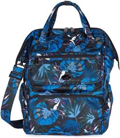 img 4 attached to 🎒 Lug Women's Convertible Tote Backpack, Botanical Black, One Size, Model 7790