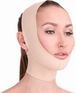 🌸 women's post-op chin strap bandage - neck & chin compression wrap - facial slimming, jowl tightening (size small) логотип