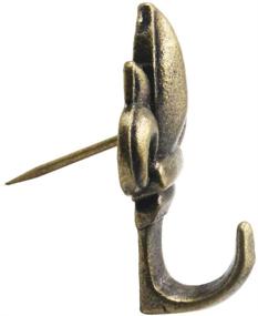 img 1 attached to Pack of 24 Antique Brass Flower Shape Push Pin Wall Hooks - Ideal for Hangers and Hanging