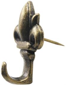 img 2 attached to Pack of 24 Antique Brass Flower Shape Push Pin Wall Hooks - Ideal for Hangers and Hanging