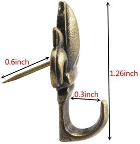 img 3 attached to Pack of 24 Antique Brass Flower Shape Push Pin Wall Hooks - Ideal for Hangers and Hanging