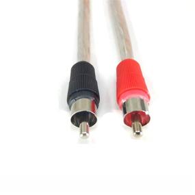 img 1 attached to Высококачественный кабель для динамиков Gaozo 18 AWG 6 футовый, пара с мужскими разъёмами RCA - черный/красный - Улучшите звуковой опыт!