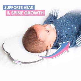 img 3 attached to 👶 Premium Newborn Baby Head Shaping Pillow: Memory Foam Cushion for Preventing Flat Head Syndrome & Plagiocephaly in Baby Boys & Girls (White)