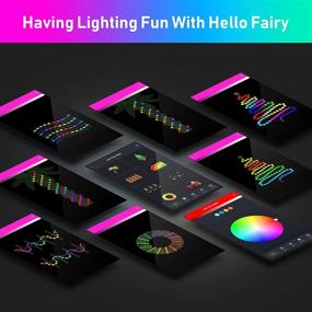 img 3 attached to 🎉 Transform Your Space with Popotan 33Ft LED String Lights: Bluetooth App Control, Warm White ICRGB Color Changing Fairy Light USB Powered Multi Modes Music Sync Mini Twinkle Lights for Christmas Bedroom Party Wedding Decor