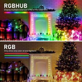 img 2 attached to 🎉 Transform Your Space with Popotan 33Ft LED String Lights: Bluetooth App Control, Warm White ICRGB Color Changing Fairy Light USB Powered Multi Modes Music Sync Mini Twinkle Lights for Christmas Bedroom Party Wedding Decor