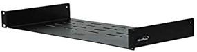 img 2 attached to NavePoint 1U Black Vented Rack Tray Shelves - Universal Design, 8 Inches (210mm Deep), No Lip