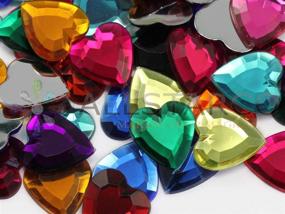 img 1 attached to Allstarco Heart Acrylic Gemstones Grade Sewing