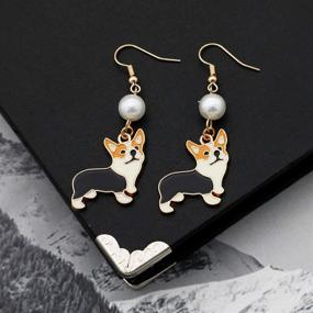 img 3 attached to Corgi Earrings Lover Gift Girls
