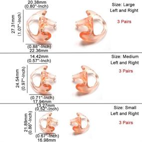 img 3 attached to 🎧 HYS Ear Mold Earbud Replacement Earpiece Set for Ham Radio Coil Tube Audio Kits (9 Pairs: Large, Medium, Small)