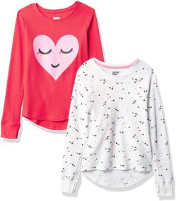 img 3 attached to Детская одежда для девочек: Spotted Zebra 👧 длинные рукава для малышей, футболки и блузки