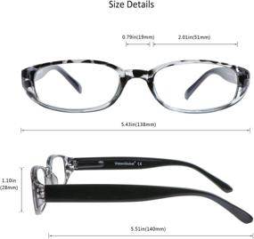 img 2 attached to 👓 4 Pairs Spring Hinge Reading Glasses, Blue Light Blocking Glasses for Women and Men - 4 Color Options, +1.50 Magnification