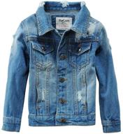 siteng boys kids denim jacket with ripped design and 100% cotton outwear for fall season logo