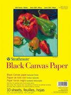 🎨 strathmore (310-209) str-310-209 black canvas pad, 9x12 - 10 sheets, quality art supplies logo