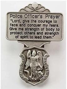 img 1 attached to 🛡️ St. Michael Police Officer Prayer Visor Clip: Faithful Protection for Law Enforcement