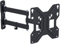 📺 husky mount full motion tv wall mount bracket: heavy duty articulating tilt & swivel for 32" flat screens and led lcd with max vesa 200x200.8 x8,8x6,8x4 or 4x4. corner friendly - max 66lbs. logo
