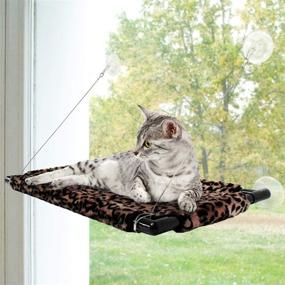 img 3 attached to Cozy Thermal Cat Window Hammock Bed – Perfect Resting Spot for Cats, Ideal for Napping and Lounging (Beige)