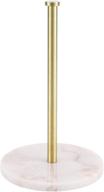 🧻 kes gold paper towel holder - kitchen standing roll holder with marble base, brushed brass finish for standard or jumbo-sized rolls (model: kph100-bz) логотип