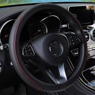 leather car steering wheel cover interior accessories logo