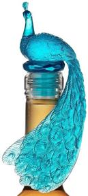 img 2 attached to 🍾 Tovip Silicone Peacock Wine Bottle Stopper - Creative Beverage Seal for Wine Bottles. Ideal Party Decor Caps for Bar and Kitchen (Blue)