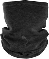 🧣 thick and breathable winter outdoor sheep wool face mask - windproof ski neck warmer gaiter for hiking, cycling, skiing, and snowboarding - black logo