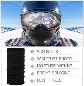 img 3 attached to 🧣 Thick and Breathable Winter Outdoor Sheep Wool Face Mask - Windproof Ski Neck Warmer Gaiter for Hiking, Cycling, Skiing, and Snowboarding - Black