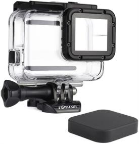 img 4 attached to 🏊 Waterproof Housing Case for GoPro Hero 7/6/5 Black Hero (2018), 45m Underwater Diving Protective Shell Case with Bracket Accessories for Go Pro HERO7 HERO6 HERO5 Black Cameras