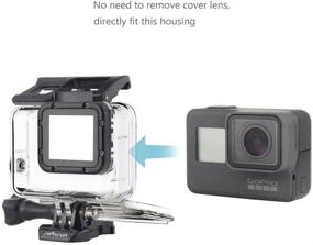 img 3 attached to 🏊 Waterproof Housing Case for GoPro Hero 7/6/5 Black Hero (2018), 45m Underwater Diving Protective Shell Case with Bracket Accessories for Go Pro HERO7 HERO6 HERO5 Black Cameras