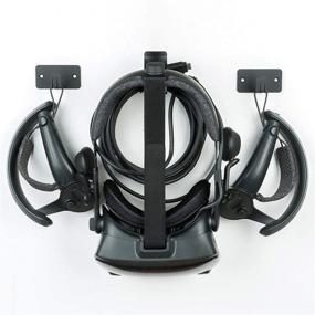 img 4 attached to Enhanced Wall Mount Stand and Organizer for Oculus Quest 2, Oculus Rift S, Valve Index, Oculus Quest 1 Gen, and HTC Vive Pro