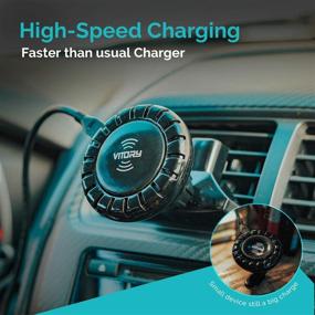 img 3 attached to 📱 Fast Charging Wireless Phone Car Mount Charger - Air Vent/ Dashboard/ Suction, Qi Technology - Compatible with iPhone 8/8Plus/X/XR/XS/XS Max/11/11Pro