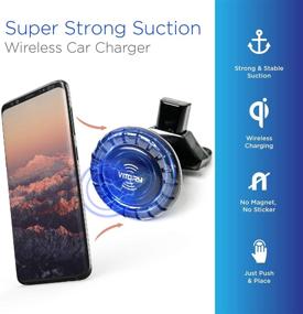 img 4 attached to 📱 Fast Charging Wireless Phone Car Mount Charger - Air Vent/ Dashboard/ Suction, Qi Technology - Compatible with iPhone 8/8Plus/X/XR/XS/XS Max/11/11Pro