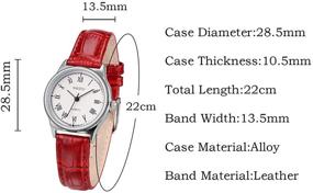 img 1 attached to Womens Leather Strap Watch Girlfriend