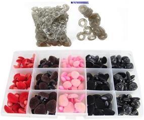 img 4 attached to Versatile 140PCS Triangle Flocking Safety Noses Eyes with Washers for Bear Doll Animal Puppet Crafts - DIY Sewing Crafting Buttons [4 Sizes 11-16mm]
