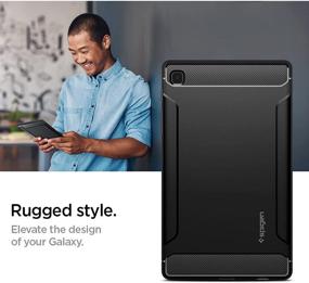 img 1 attached to 📱 Spigen Rugged Armor Galaxy Tab A7 Lite 8.7 Inch Case (2021) - Sleek & Protective Black Design