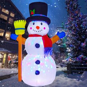 img 4 attached to 🎅 Artiflr LED Light Christmas Inflatable Snowman Decoration for Indoor Outdoor Yard Garden Decor - Christmas Inflatables