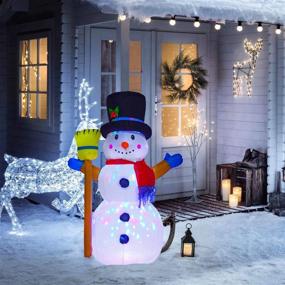img 3 attached to 🎅 Artiflr LED Light Christmas Inflatable Snowman Decoration for Indoor Outdoor Yard Garden Decor - Christmas Inflatables