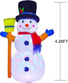 img 1 attached to 🎅 Artiflr LED Light Christmas Inflatable Snowman Decoration for Indoor Outdoor Yard Garden Decor - Christmas Inflatables