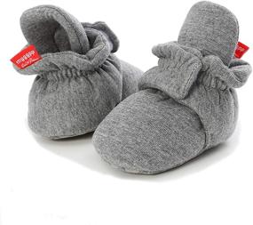 img 1 attached to Stay On Booties: Non-Skid 👶 Baby Slippers for Newborn Boys and Girls