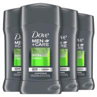 dove men+care антиперспирант дезодорант – 48-часовая защита от пота и запаха экстра свежий антиперспирант для мужчин с витамином e и тройным увлажнителем – 2,7 унции (упаковка из 4) logo
