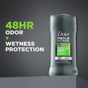 img 2 attached to Dove Men+Care Antiperspirant Deodorant - 48-Hour Sweat & Odor Protection Extra Fresh Antiperspirant for Men with Vitamin E and Triple Action Moisturizer - 2.7 oz (Pack of 4)