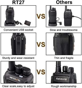 img 1 attached to 📻 Retevis RT27 Walkie Talkies: Rechargeable, Heavy-Duty Two-Way Radios for Adults - 5 Pack"