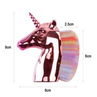 🦄 silpecwee 1pc unicorn acrylic nail art dust powder brush for makeup, blusher, and nail clean-up - manicure salon accessories logo