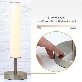 img 2 attached to 🌟 Enhance Your Space with the O'Bright Dimmable LED Cylinder Table Lamp, Featuring a Convenient USB Charging Port