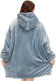 img 3 attached to 🔥 Cozy up with our Original Grey Oversized Wearable Blanket Hoodie – Sherpa Fleece Comfort at Its Best
