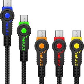 img 4 attached to 🔌 Volutz Equilibrium Micro USB Cable - 5-Pack (10ft, 6.5ft, 3X 3.3ft) - Fast Charging, Reliable, Nylon Braided - Micro-USB to USB Cables for Samsung Galaxy S7 Edge S6 S5, Android, G4, PS4 and More