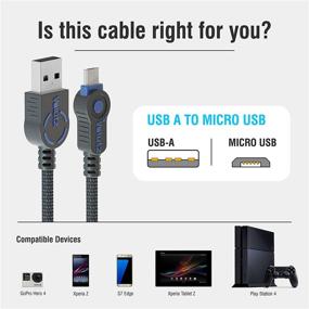 img 1 attached to 🔌 Volutz Equilibrium Micro USB Cable - 5-Pack (10ft, 6.5ft, 3X 3.3ft) - Fast Charging, Reliable, Nylon Braided - Micro-USB to USB Cables for Samsung Galaxy S7 Edge S6 S5, Android, G4, PS4 and More